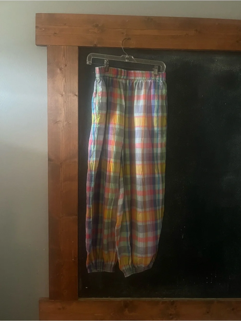 Free People Ticket To Paradise Plaid Pant Set Size M euc - Picture 8 of 10